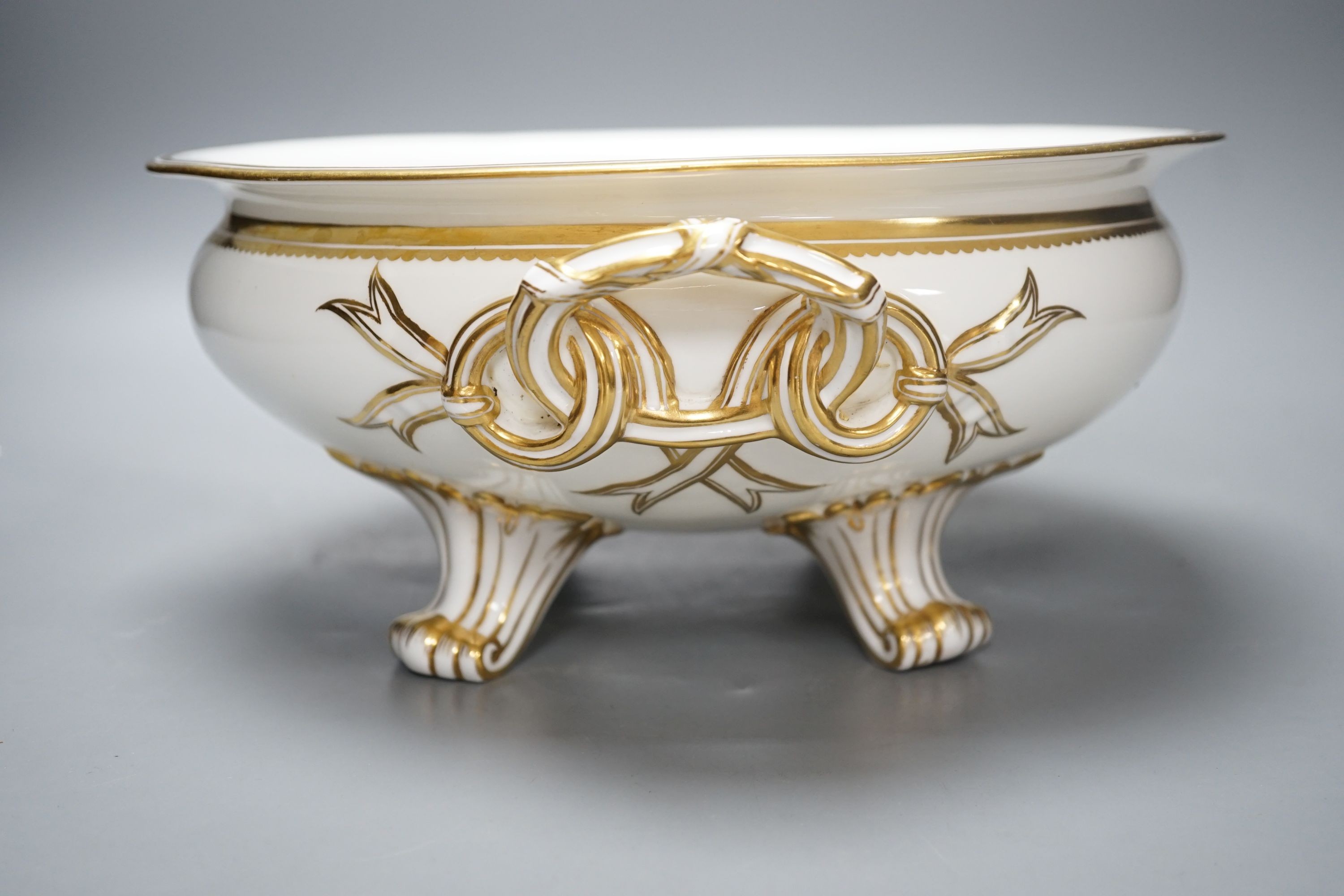 Royal Interest - A Royal Crown Derby crested serving bowl from the Royal Yacht Osborne, date code for 1891, the yacht decommissioned in 1908, diameter 28 cms.